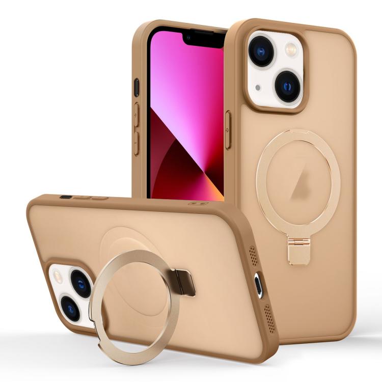 Skin-feel Ring MagSafe Holder Phone Case, For iPhone 13 Pro Max, For iPhone 13 Pro, For iPhone 13, For iPhone 12