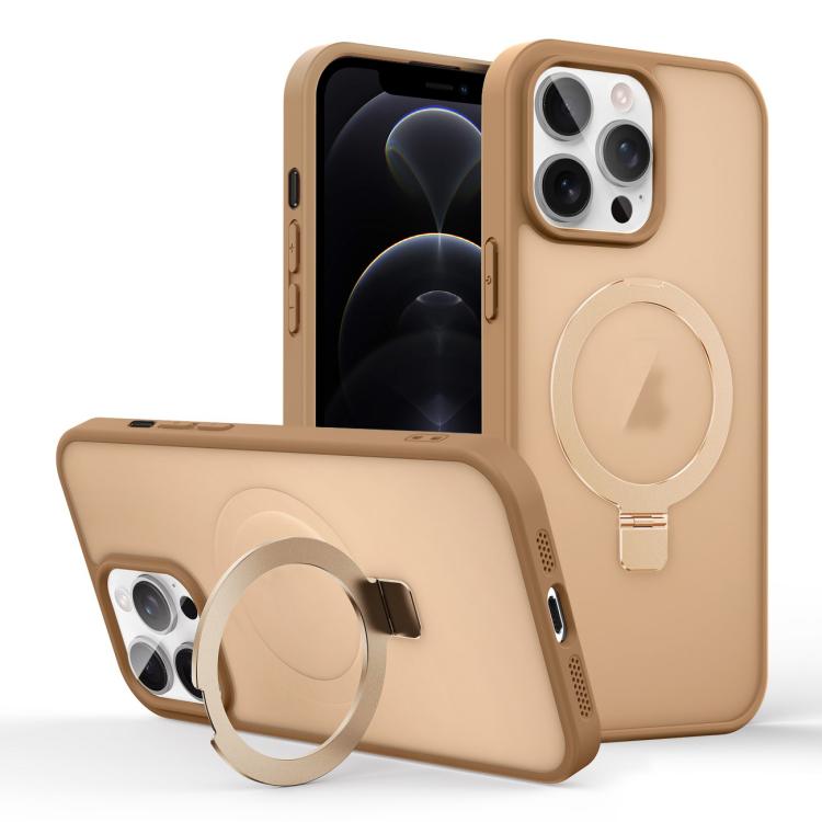 Skin-feel Ring MagSafe Holder Phone Case, For iPhone 12 Pro Max, For iPhone 12 Pro, For iPhone 11 Pro Max, For iPhone 11