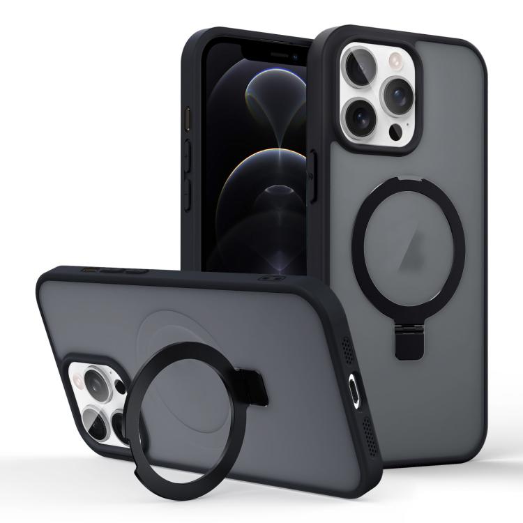 Skin-feel Ring MagSafe Holder Phone Case, For iPhone 12 Pro Max, For iPhone 12 Pro, For iPhone 11 Pro Max, For iPhone 11