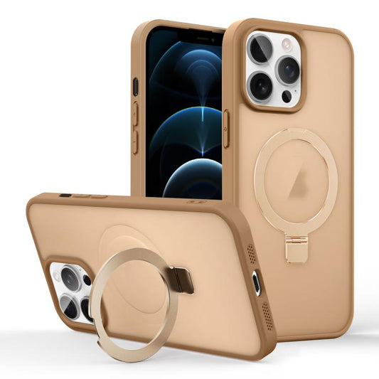 Skin-feel Ring MagSafe Holder Phone Case, For iPhone 12 Pro Max, For iPhone 12 Pro, For iPhone 11 Pro Max, For iPhone 11