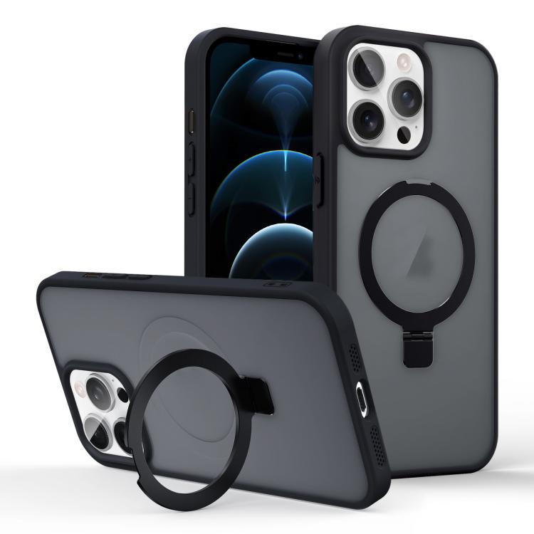 Skin-feel Ring MagSafe Holder Phone Case, For iPhone 12 Pro Max, For iPhone 12 Pro, For iPhone 11 Pro Max, For iPhone 11