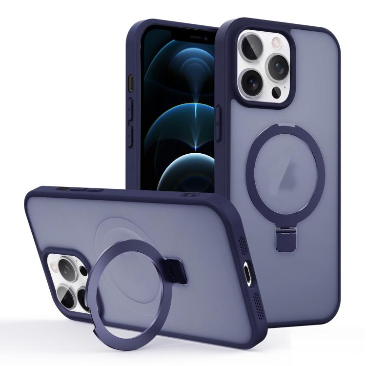 Skin-feel Ring MagSafe Holder Phone Case, For iPhone 12 Pro Max, For iPhone 12 Pro, For iPhone 11 Pro Max, For iPhone 11
