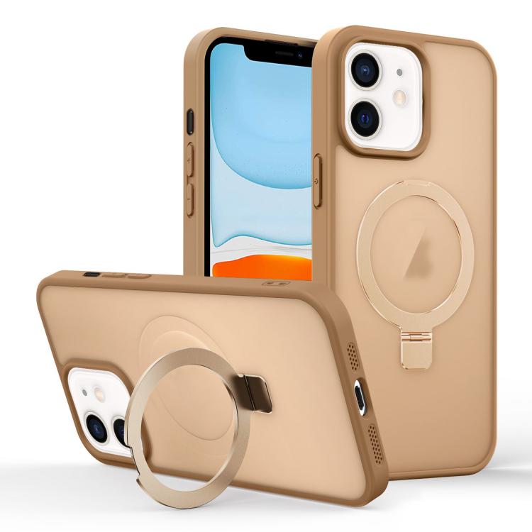 Skin-feel Ring MagSafe Holder Phone Case, For iPhone 12 Pro Max, For iPhone 12 Pro, For iPhone 11 Pro Max, For iPhone 11