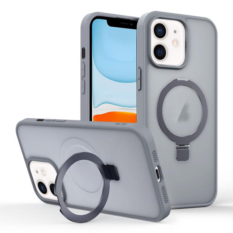 Skin-feel Ring MagSafe Holder Phone Case, For iPhone 12 Pro Max, For iPhone 12 Pro, For iPhone 11 Pro Max, For iPhone 11