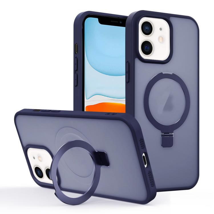 Skin-feel Ring MagSafe Holder Phone Case, For iPhone 12 Pro Max, For iPhone 12 Pro, For iPhone 11 Pro Max, For iPhone 11