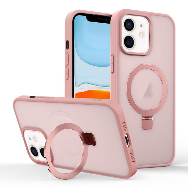 Skin-feel Ring MagSafe Holder Phone Case, For iPhone 12 Pro Max, For iPhone 12 Pro, For iPhone 11 Pro Max, For iPhone 11