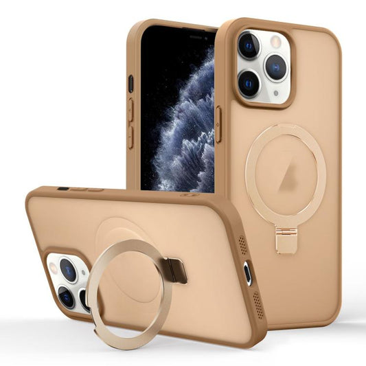 Skin-feel Ring MagSafe Holder Phone Case, For iPhone 11 Pro