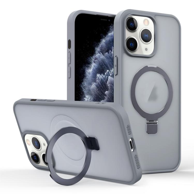 Skin-feel Ring MagSafe Holder Phone Case, For iPhone 11 Pro