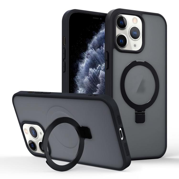 Skin-feel Ring MagSafe Holder Phone Case, For iPhone 11 Pro