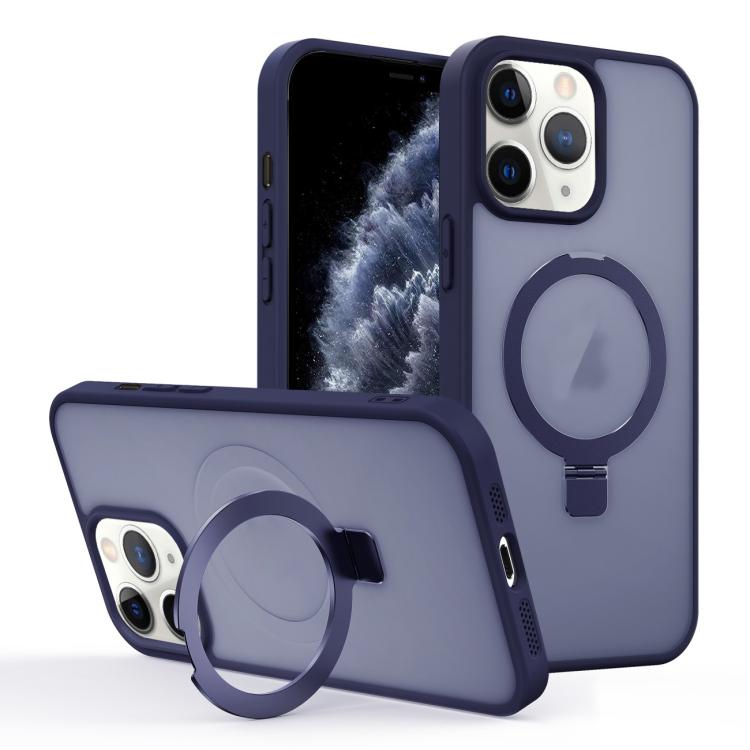 Skin-feel Ring MagSafe Holder Phone Case, For iPhone 11 Pro