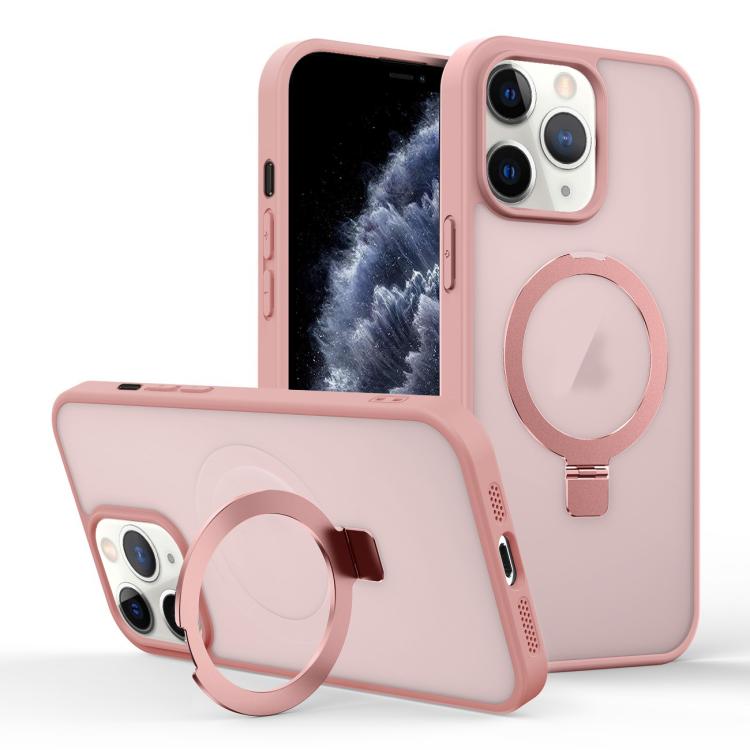 Skin-feel Ring MagSafe Holder Phone Case, For iPhone 11 Pro