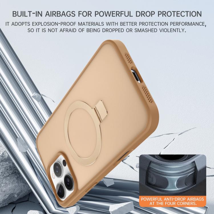 Skin-feel Ring MagSafe Holder Phone Case, For iPhone 11 Pro