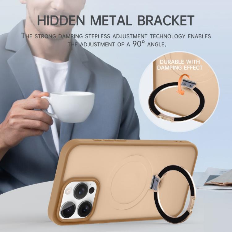Skin-feel Ring MagSafe Holder Phone Case, For iPhone 11 Pro