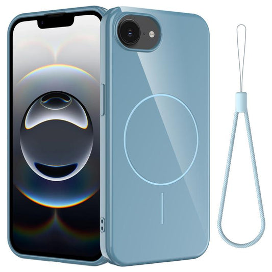 Glossy TPU Shockproof MagSafe Phone Case with Lanyard, For iPhone 16e, For iPhone 16 Pro Max, For iPhone 16 Pro, For iPhone 16 Plus