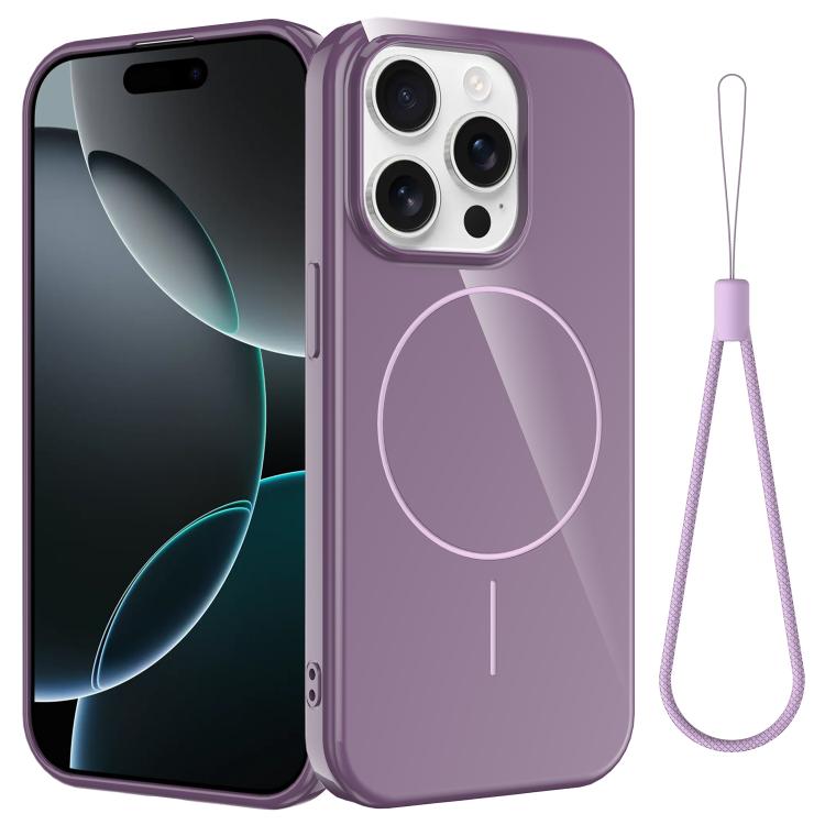 Glossy TPU Shockproof MagSafe Phone Case with Lanyard, For iPhone 14 Pro Max, For iPhone 13 Pro Max, For iPhone 13 Pro, For iPhone 13
