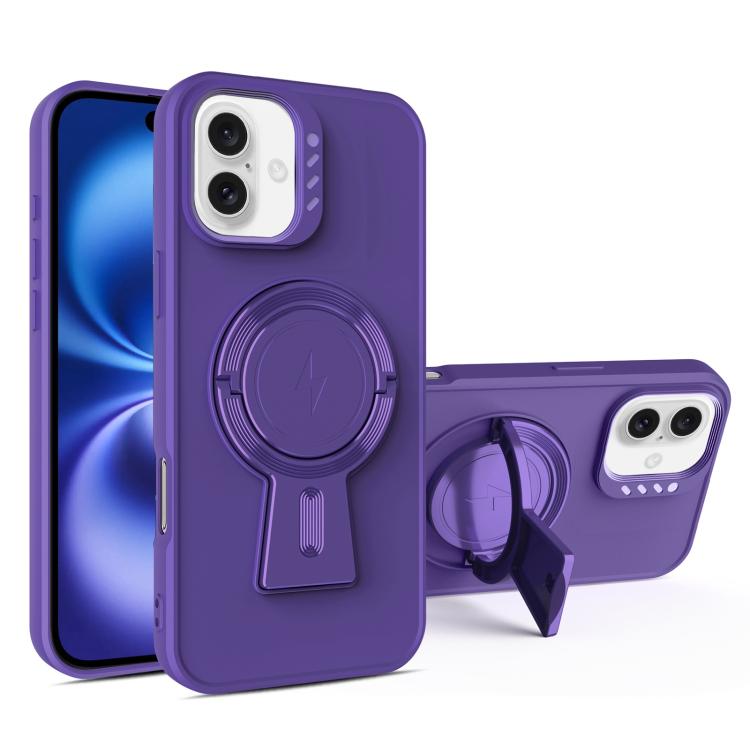 Y-shape Holder MagSafe Rugged Shockproof Phone Case, For iPhone 16 Pro Max, For iPhone 16 Pro, For iPhone 16 Plus, For iPhone 16