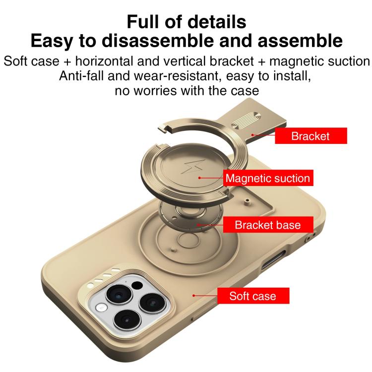 Y-shape Holder MagSafe Rugged Shockproof Phone Case, For iPhone 15 Pro Max, For iPhone 15 Pro, For iPhone 15 Plus, For iPhone 15