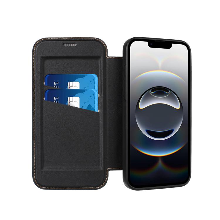 Magnetic Armor Series RFID Card Slots Leather Phone Case, For iPhone 16e