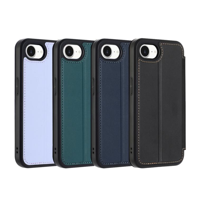 Magnetic Armor Series RFID Card Slots Leather Phone Case, For iPhone 16e