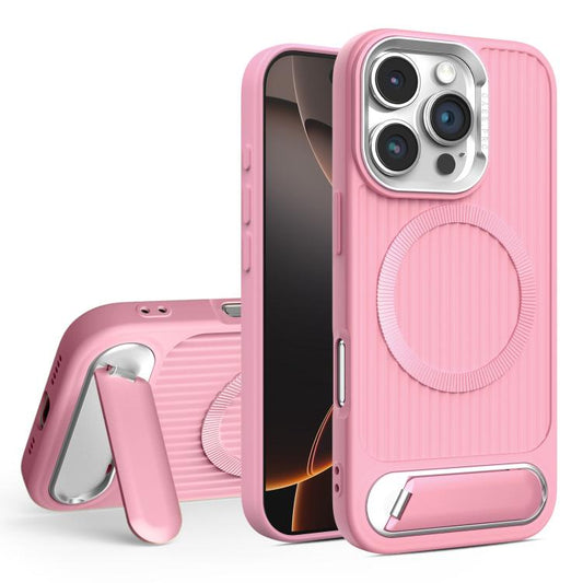 Vertical Lines Invisible Flat Holder MagSafe Phone Case, For iPhone 16 Pro Max, For iPhone 16 Pro, For iPhone 16 Plus, For iPhone 16