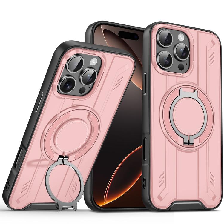 Rotating Ring Holder Magnetic MagSafe Phone Case, For iPhone 16e, For iPhone 16 Pro Max, For iPhone 16 Pro, For iPhone 16 Plus