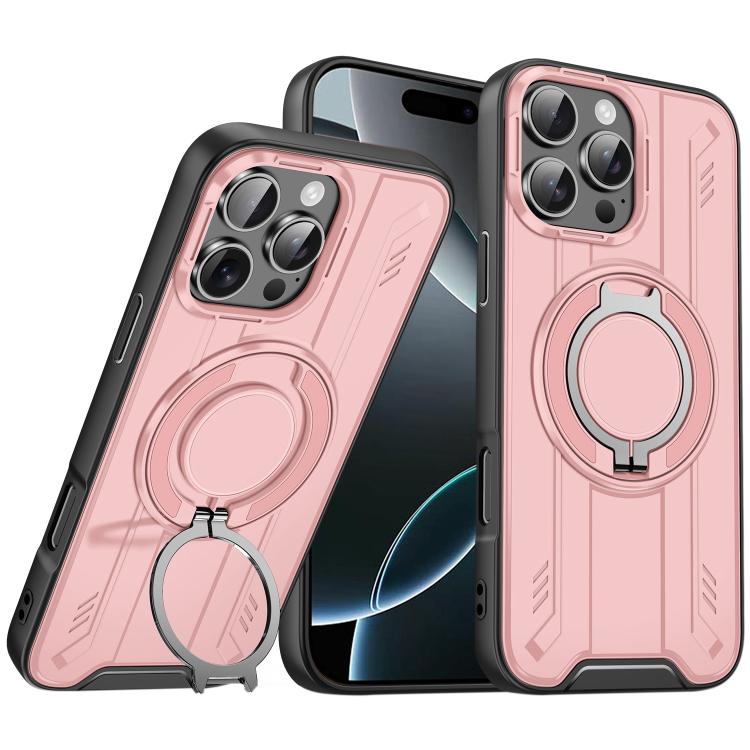 Rotating Ring Holder Magnetic MagSafe Phone Case, For iPhone 16e, For iPhone 16 Pro Max, For iPhone 16 Pro, For iPhone 16 Plus