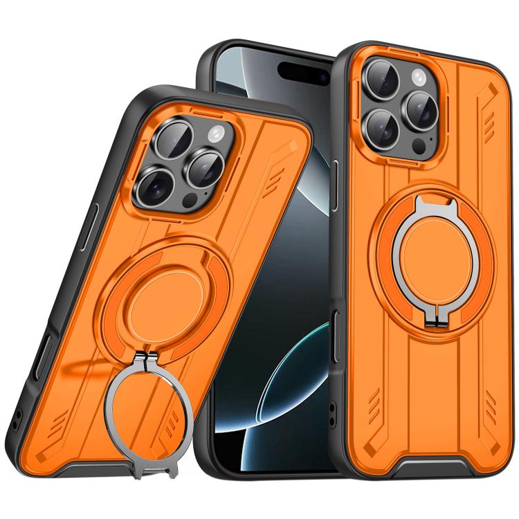 Rotating Ring Holder Magnetic MagSafe Phone Case, For iPhone 16e, For iPhone 16 Pro Max, For iPhone 16 Pro, For iPhone 16 Plus