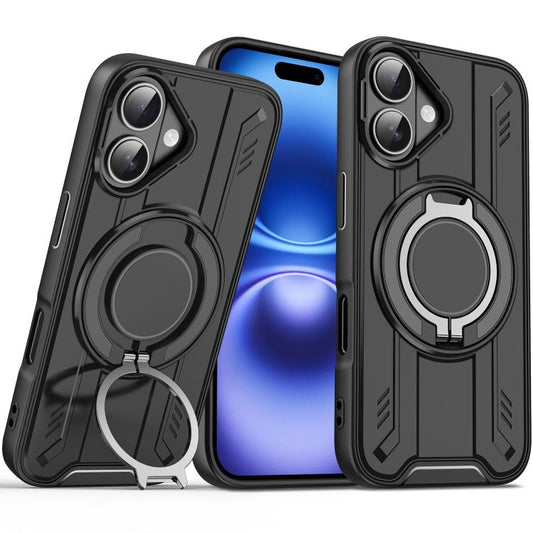 Rotating Ring Holder Magnetic MagSafe Phone Case, For iPhone 16, For iPhone 15 Pro Max, For iPhone 15 Pro, For iPhone 15 Plus