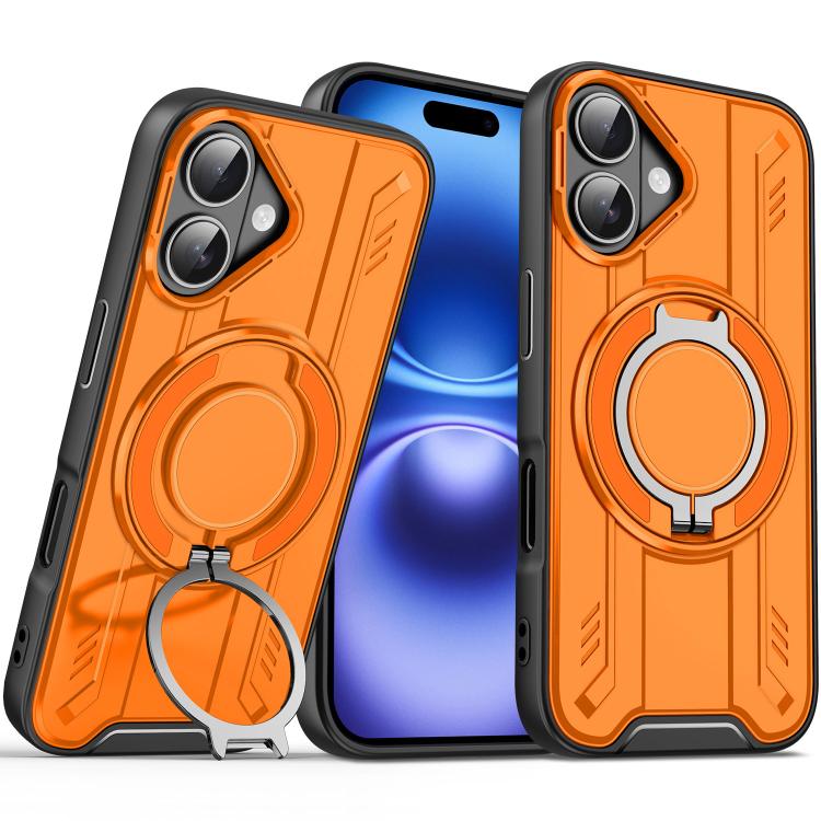 Rotating Ring Holder Magnetic MagSafe Phone Case, For iPhone 16, For iPhone 15 Pro Max, For iPhone 15 Pro, For iPhone 15 Plus