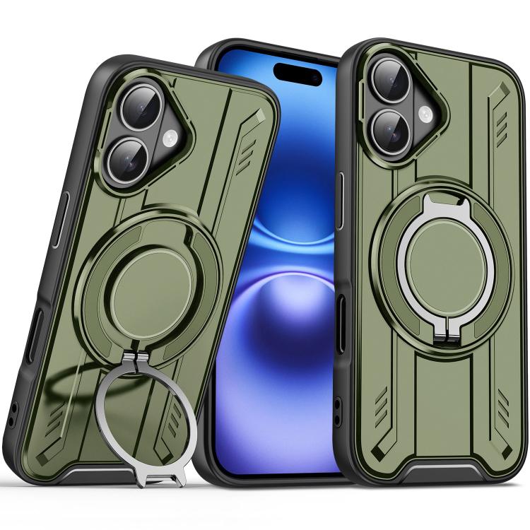Rotating Ring Holder Magnetic MagSafe Phone Case, For iPhone 16, For iPhone 15 Pro Max, For iPhone 15 Pro, For iPhone 15 Plus