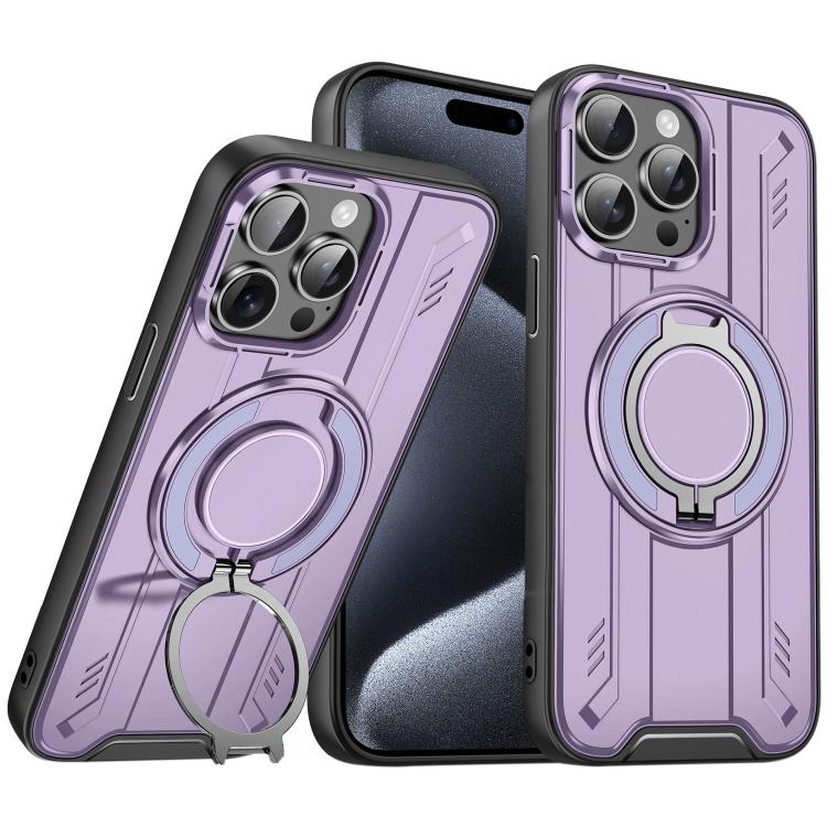 Rotating Ring Holder Magnetic MagSafe Phone Case, For iPhone 16, For iPhone 15 Pro Max, For iPhone 15 Pro, For iPhone 15 Plus