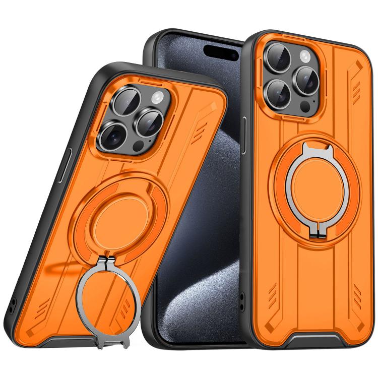 Rotating Ring Holder Magnetic MagSafe Phone Case, For iPhone 16, For iPhone 15 Pro Max, For iPhone 15 Pro, For iPhone 15 Plus