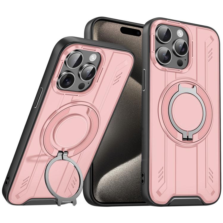 Rotating Ring Holder Magnetic MagSafe Phone Case, For iPhone 16, For iPhone 15 Pro Max, For iPhone 15 Pro, For iPhone 15 Plus