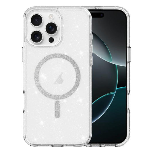 Clear Glitter Powder MagSafe Phone Case, For iPhone 16 Pro Max, For iPhone 16 Pro, For iPhone 16 Plus, For iPhone 16, For iPhone 15 Pro Max, For iPhone 15 Pro, For iPhone 15 Plus, For iPhone 15, For iPhone 14 Plus, For iPhone 14, For iPhone 14 Pro�����...