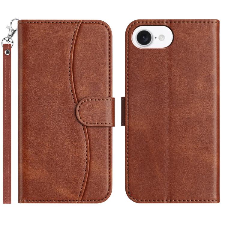 Dual-Folded S-shape Leather Phone Case