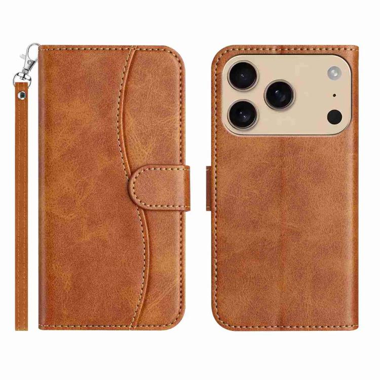 Dual-Folded S-shape Leather Phone Case