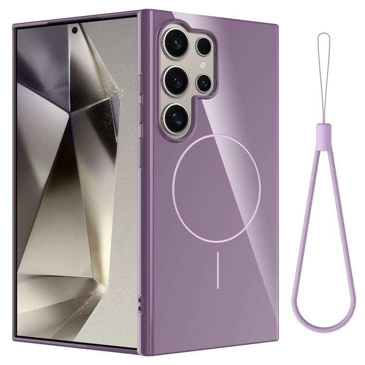 Glossy TPU Shockproof MagSafe Phone Case with Lanyard, For Samsung Galaxy S23 5G, For Samsung Galaxy S22 Ultra 5G