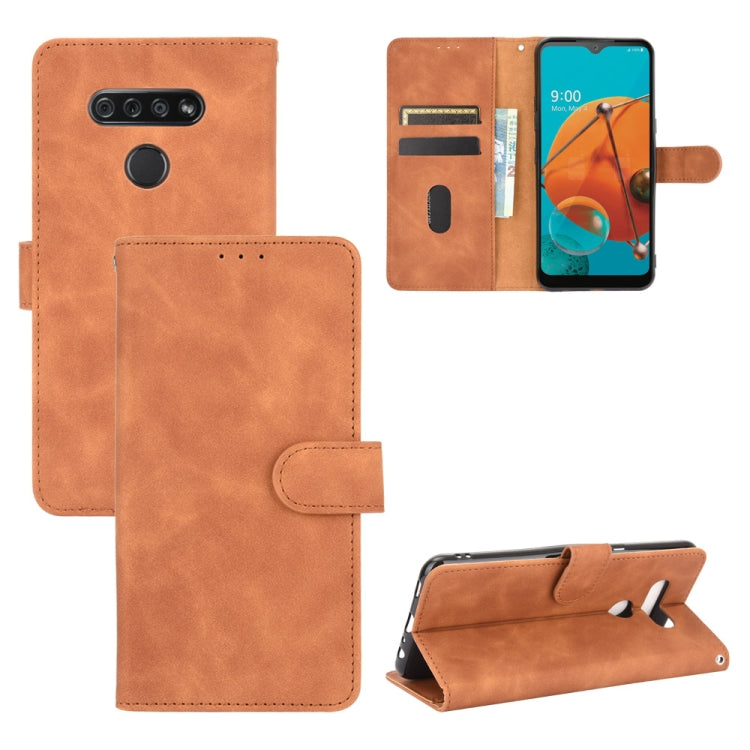 Solid Color Skin Feel Magnetic Buckle Horizontal Flip Calf Texture PU Leather Case with Holder & Card Slots & Wallet, For LG K51 / Q51, For LG K61 / Q61, For LG Velvet, For LG Q70, For LG Style 3, For LG Stylo 6