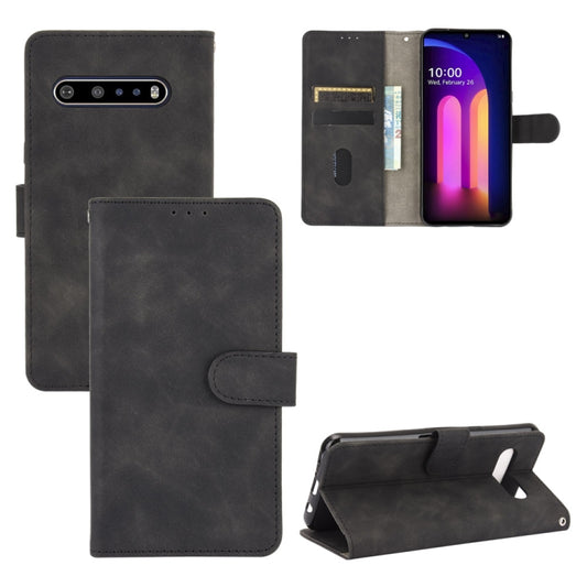 Solid Color Skin Feel Magnetic Buckle Horizontal Flip Calf Texture PU Leather Case with Holder & Card Slots & Wallet, For LG V60 ThinQ 5G, For HTC Desire 20 Pro