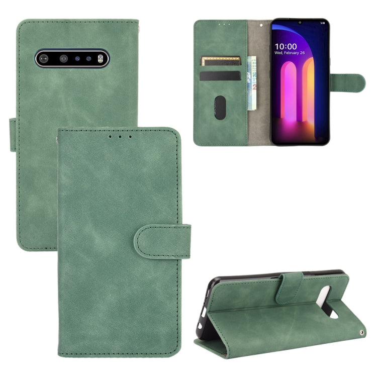 Solid Color Skin Feel Magnetic Buckle Horizontal Flip Calf Texture PU Leather Case with Holder & Card Slots & Wallet, For LG V60 ThinQ 5G, For HTC Desire 20 Pro