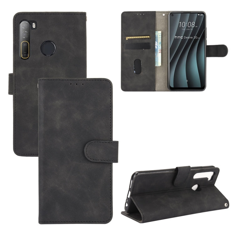 Solid Color Skin Feel Magnetic Buckle Horizontal Flip Calf Texture PU Leather Case with Holder & Card Slots & Wallet, For LG V60 ThinQ 5G, For HTC Desire 20 Pro