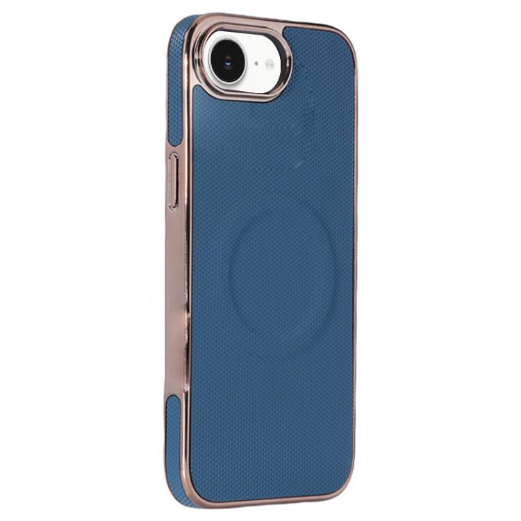 Electroplating Soft Side Sticker Leather MagSafe Phone Case, For iPhone 16e, For iPhone 16 Pro Max, For iPhone 16 Pro, For iPhone 16 Plus
