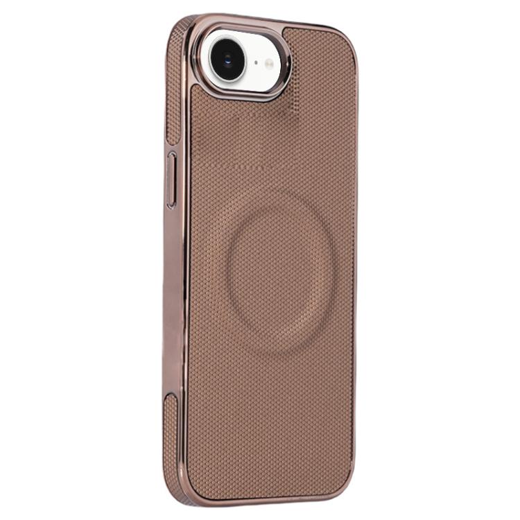 Electroplating Soft Side Sticker Leather MagSafe Phone Case, For iPhone 16e, For iPhone 16 Pro Max, For iPhone 16 Pro, For iPhone 16 Plus