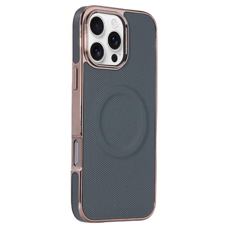 Electroplating Soft Side Sticker Leather MagSafe Phone Case, For iPhone 16e, For iPhone 16 Pro Max, For iPhone 16 Pro, For iPhone 16 Plus