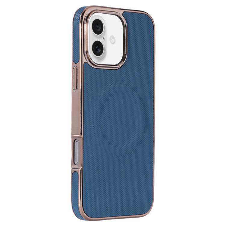 Electroplating Soft Side Sticker Leather MagSafe Phone Case, For iPhone 16e, For iPhone 16 Pro Max, For iPhone 16 Pro, For iPhone 16 Plus