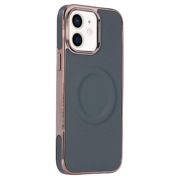 Electroplating Soft Side Sticker Leather MagSafe Phone Case, For iPhone 12, For iPhone 12 Pro Max, For iPhone 12 Pro, For iPhone 11 Pro Max