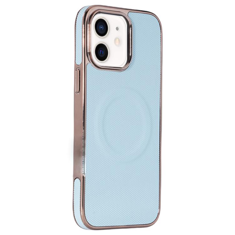 Electroplating Soft Side Sticker Leather MagSafe Phone Case, For iPhone 12, For iPhone 12 Pro Max, For iPhone 12 Pro, For iPhone 11 Pro Max