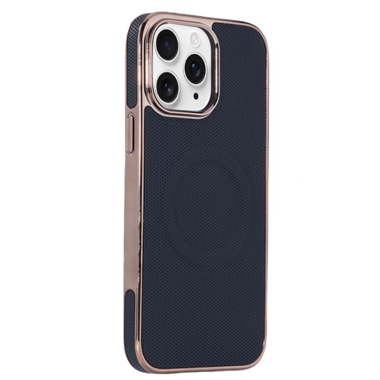 Electroplating Soft Side Sticker Leather MagSafe Phone Case, For iPhone 12, For iPhone 12 Pro Max, For iPhone 12 Pro, For iPhone 11 Pro Max