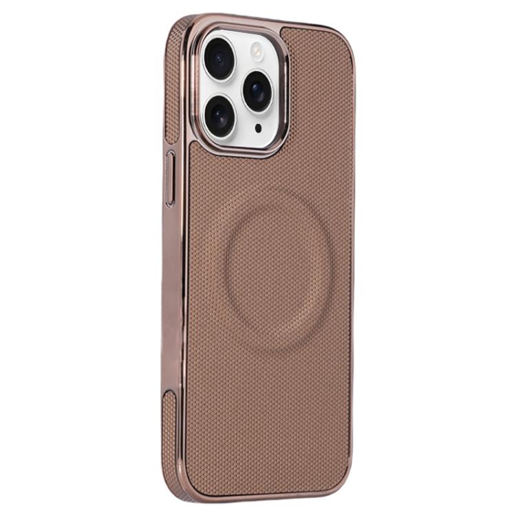 Electroplating Soft Side Sticker Leather MagSafe Phone Case, For iPhone 12, For iPhone 12 Pro Max, For iPhone 12 Pro, For iPhone 11 Pro Max