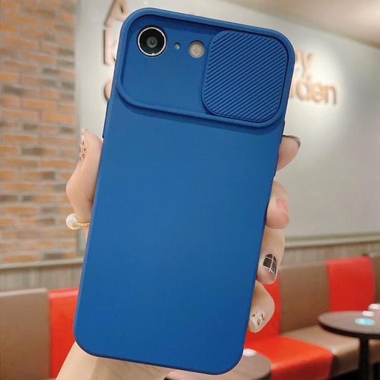 Slid Camera Shield Liquid Silicone TPU Phone Case, For iPhone 16e, For iPhone 16 Pro Max, For iPhone 16 Pro